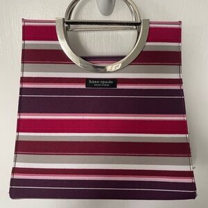 kate spade Pink and Purple Striped Tote